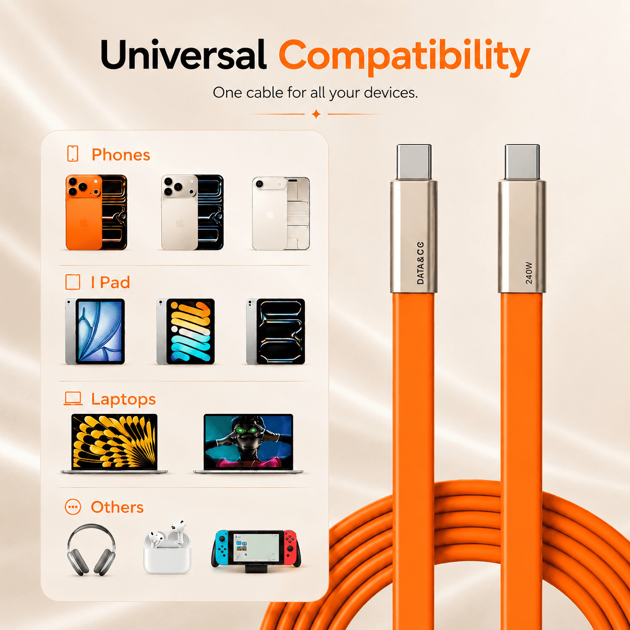 Sorted 2 in 1 detachable Charging Cable Stand - SortedMart