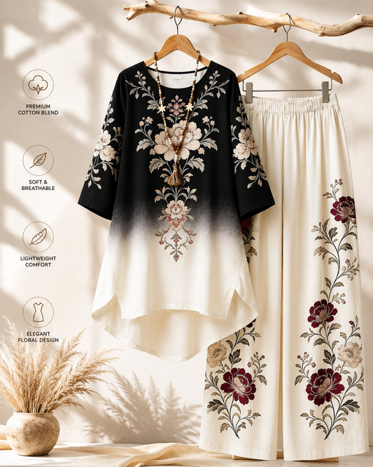 Retro Geometric Plus Size Co-Ord Set
