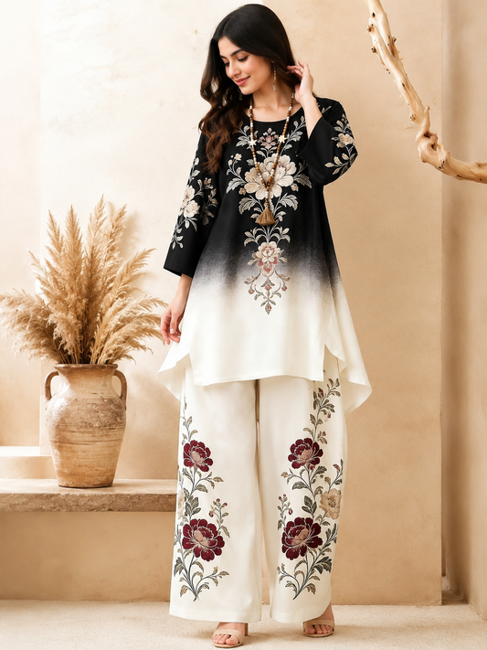 Retro Geometric Plus Size Co-Ord Set