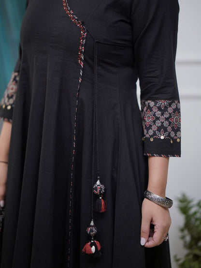 Ajrakh-Inspired Anarkali Set with Printed Dupatta S(RD29) - SortedMart