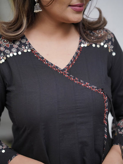 Ajrakh-Inspired Anarkali Set with Printed Dupatta S(RD29) - SortedMart