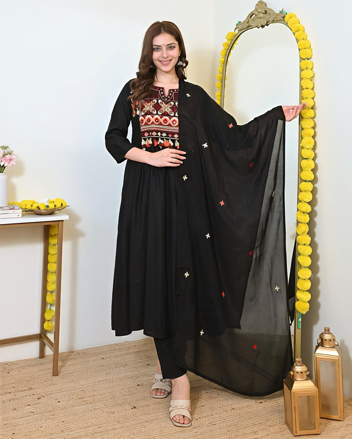 Artisanal Gotapatti Work Suit Set(SWSK45) - SortedMart