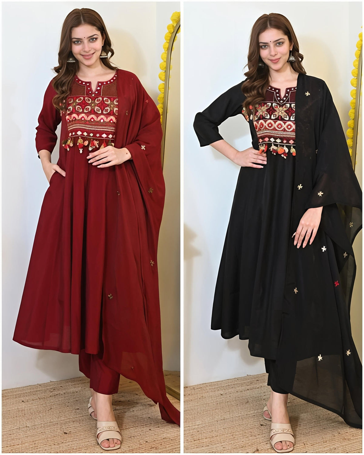 Artisanal Gotapatti Work Suit Set(SWSK45) - SortedMart