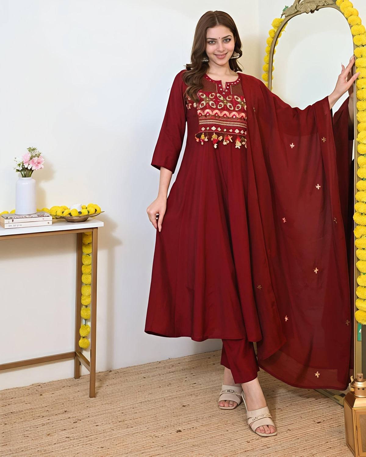 Artisanal Gotapatti Work Suit Set(SWSK45) - SortedMart