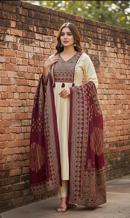 💞💞 Beautiful A-line Kurti with Original Mirror Work 🥰 🥰 (RD027) - SortedMart