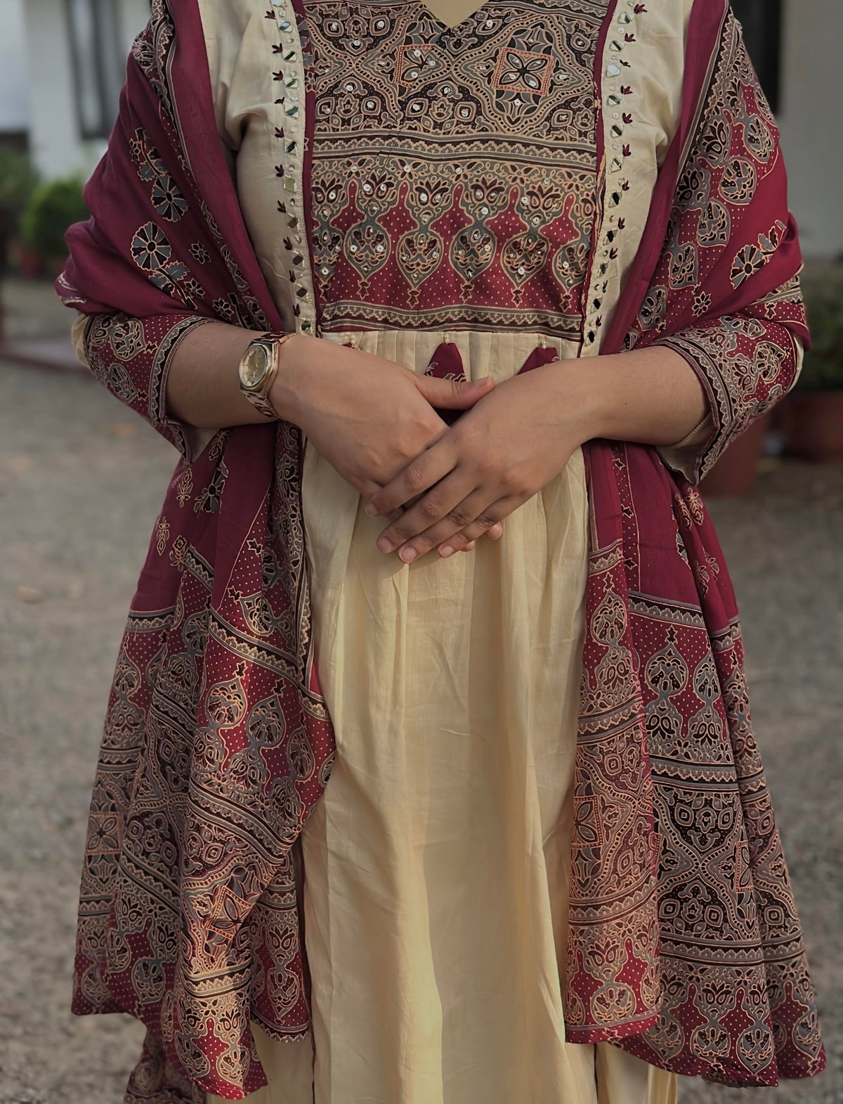 💞💞 Beautiful A-line Kurti with Original Mirror Work 🥰 🥰 (RD027) - SortedMart