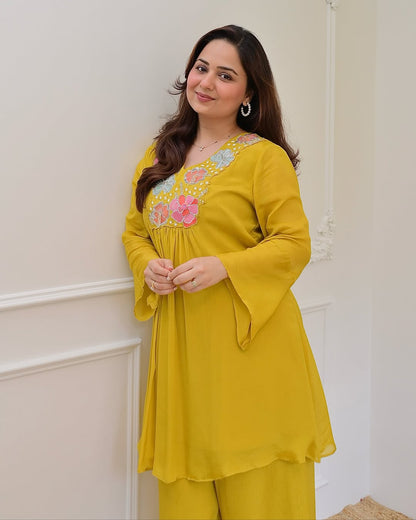 beautiful embroidery Fully Stitched Ready To Wear💃(SWSK55) - SortedMart