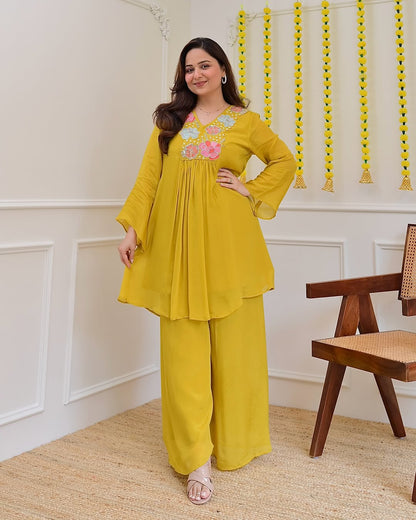 beautiful embroidery Fully Stitched Ready To Wear💃(SWSK55) - SortedMart