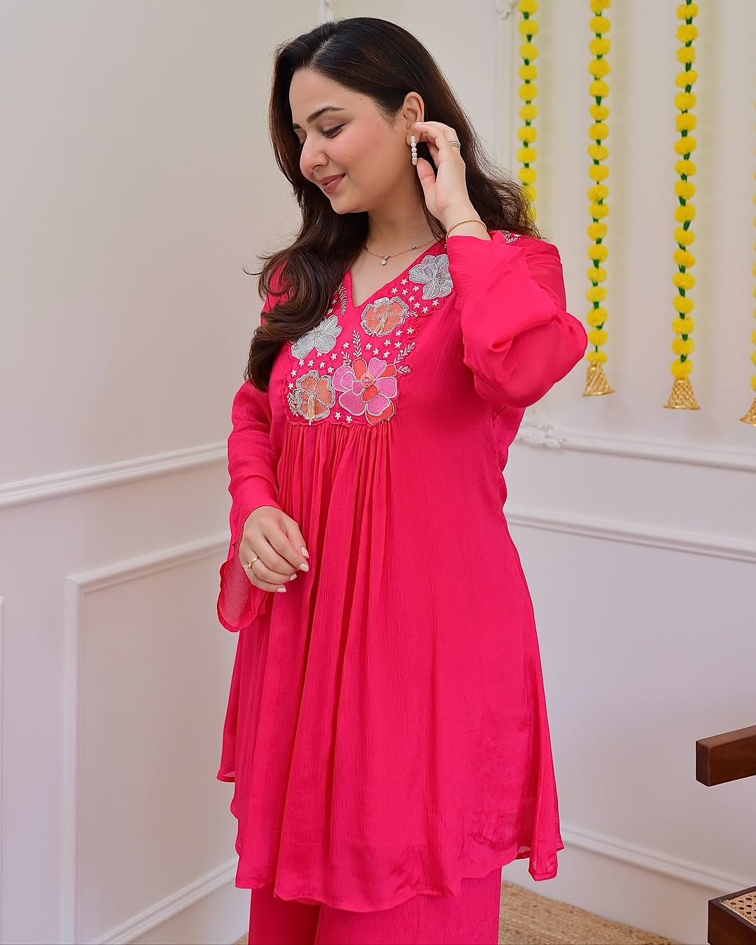 beautiful embroidery Fully Stitched Ready To Wear💃(SWSK55) - SortedMart