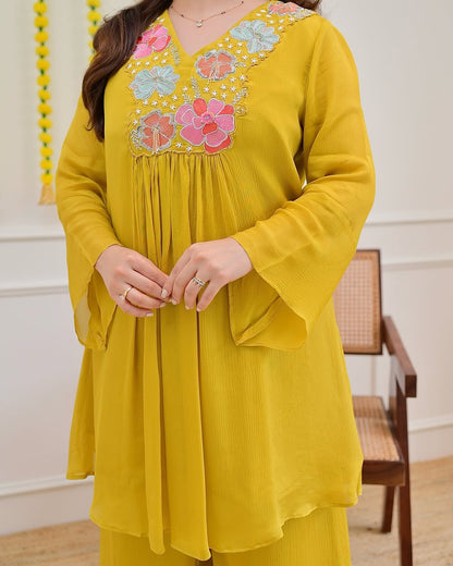 beautiful embroidery Fully Stitched Ready To Wear💃(SWSK55) - SortedMart