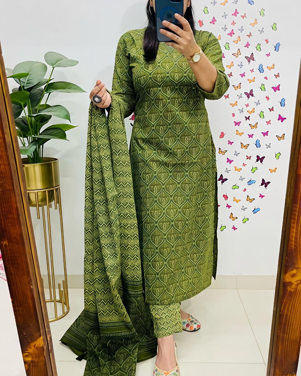 💃 Beautiful Floral Printed Cotton Kurti(SWSK54) - SortedMart