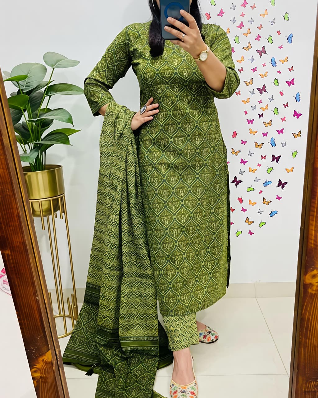 💃 Beautiful Floral Printed Cotton Kurti(SWSK54) - SortedMart