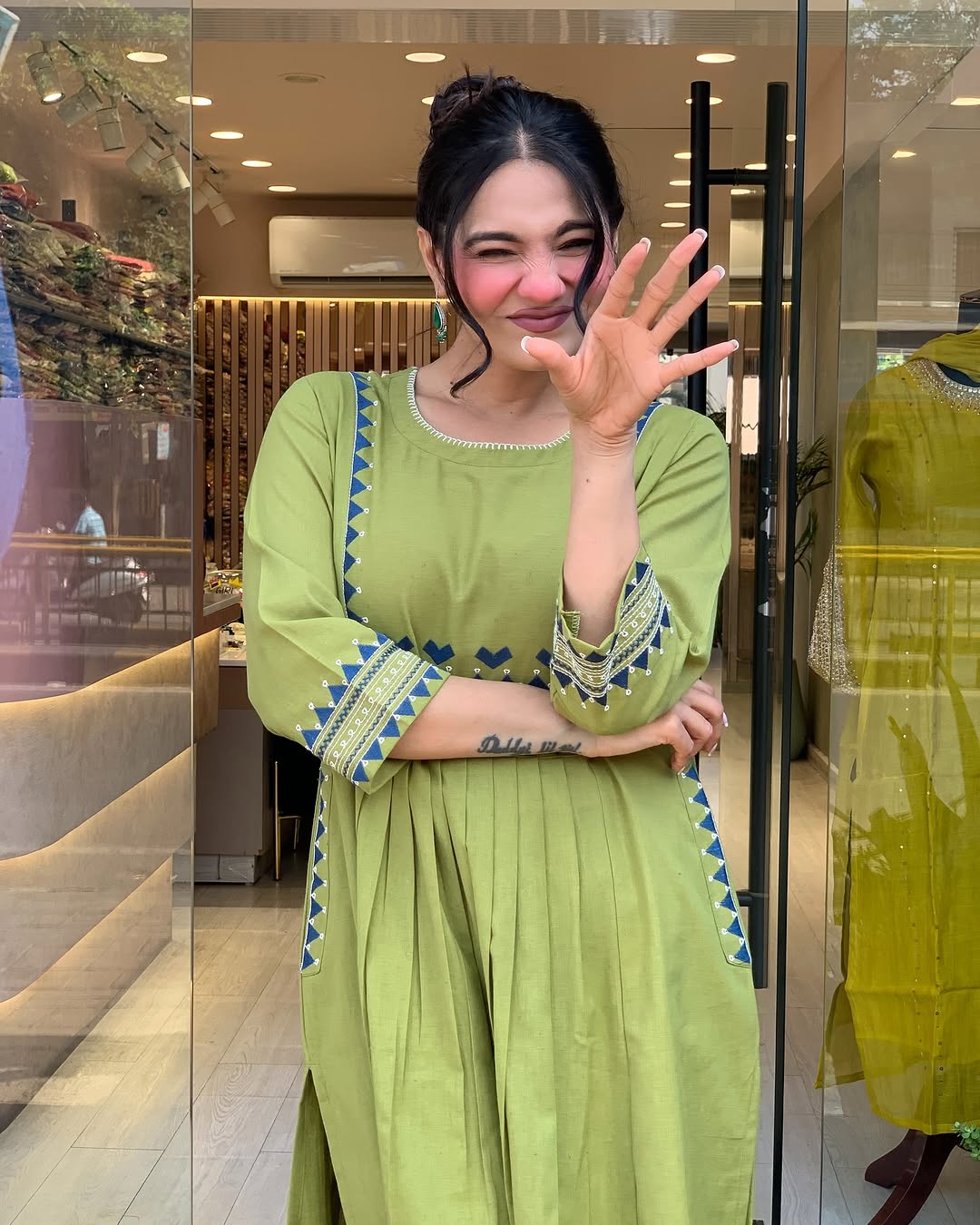 💃 Beautiful Pure Cotton Fabric Kurti Pant set special for festivals ☺️ 🫶🏻💃 (SWSK34) - SortedMart