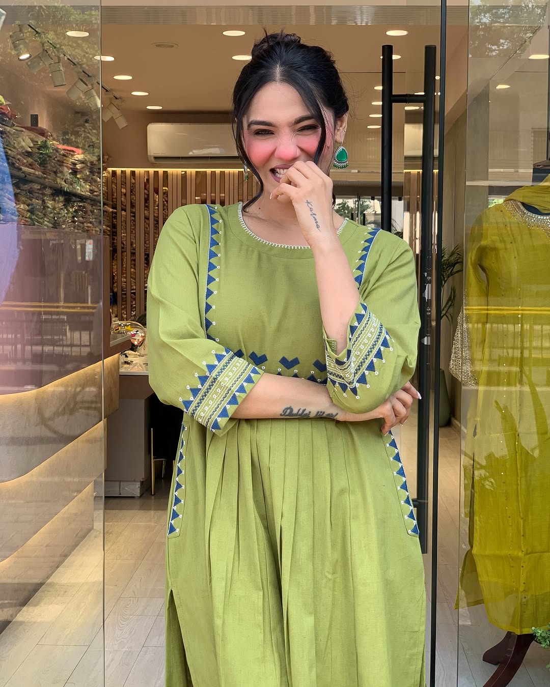 💃 Beautiful Pure Cotton Fabric Kurti Pant set special for festivals ☺️ 🫶🏻💃 (SWSK34) - SortedMart