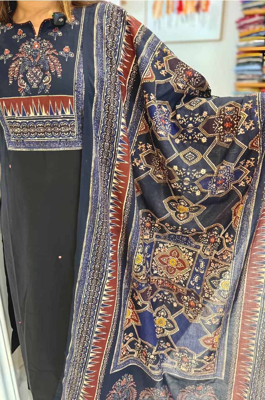 Classic Ethnic Printed Kurta Set with Dupatta for Daily & Festive Wear(RD30) - SortedMart