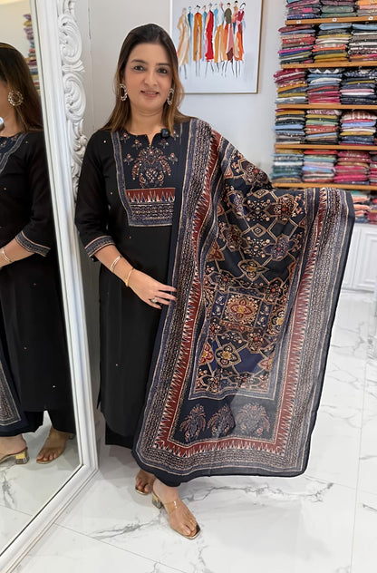 Classic Ethnic Printed Kurta Set with Dupatta for Daily & Festive Wear(RD30) - SortedMart