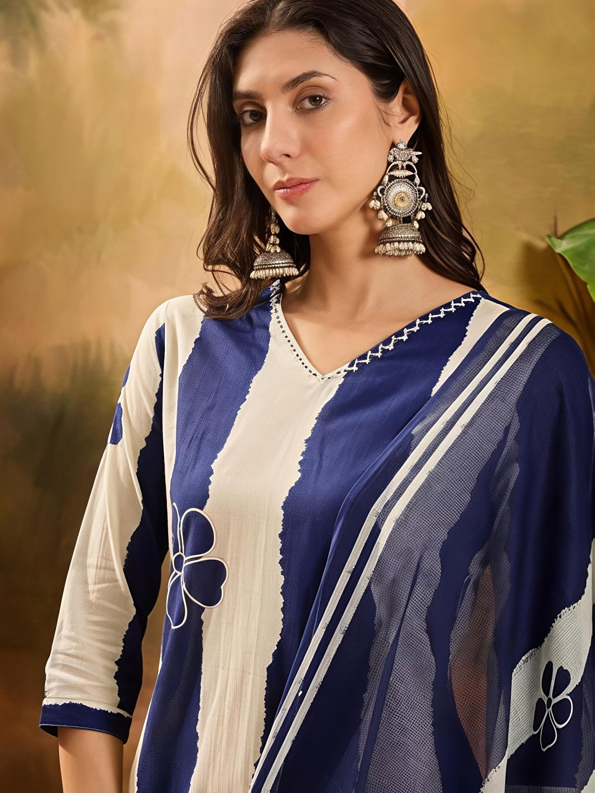 Designer Festive Wear Kurta Set with Statement Dupatta(SWSK43) - SortedMart