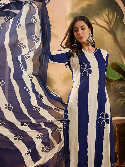 Designer Festive Wear Kurta Set with Statement Dupatta(SWSK43) - SortedMart