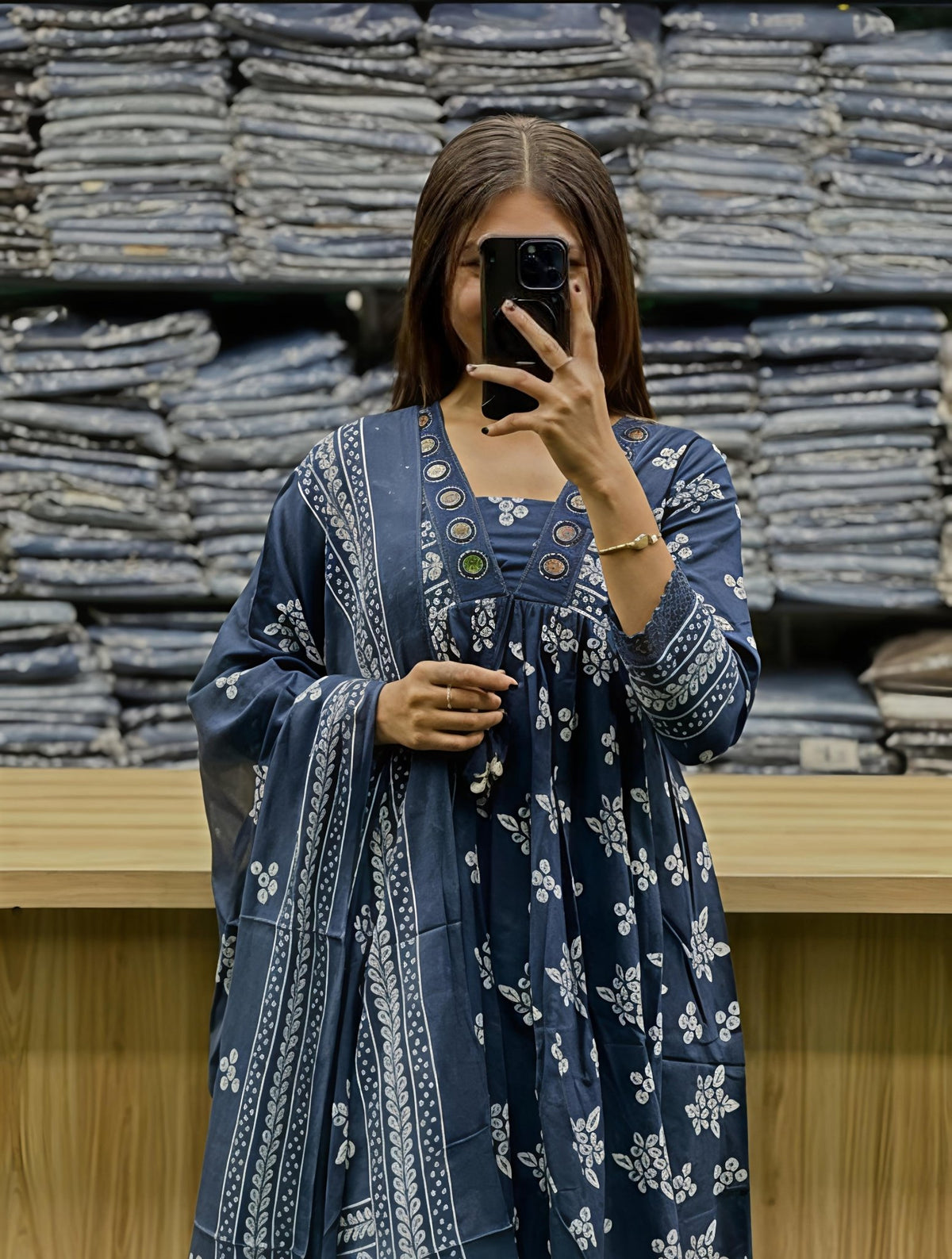 Elegant Floral Printed Kurta with Dupatta for Women(SWSK40) - SortedMart