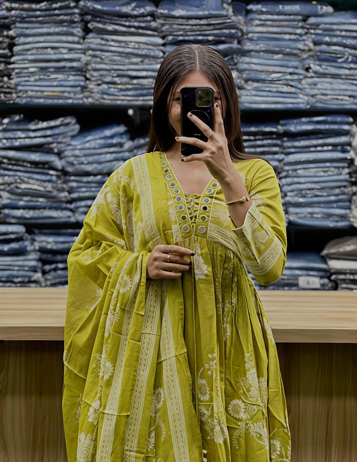 Elegant Floral Printed Kurta with Dupatta for Women(SWSK40) - SortedMart