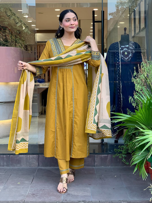 Look straight out of a dreamy movie set as you turn around and walk in this elegant flaired suit ! The perfect of traditional wear (SWSK35) - SortedMart