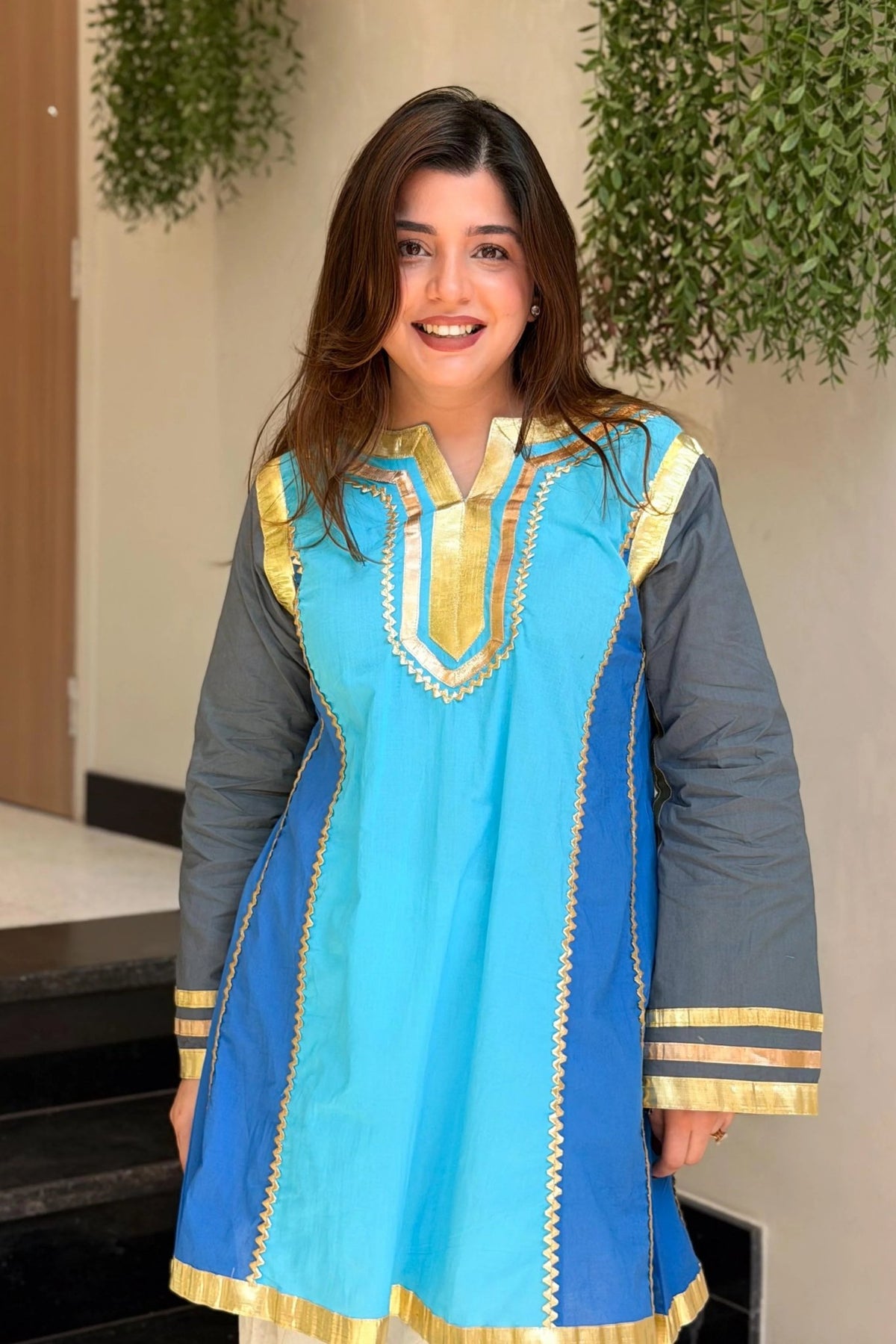 Most Viral Kareena Kapoor Style Cotton Kurta Set with Premium Gota Patti Work (RD034) - SortedMart