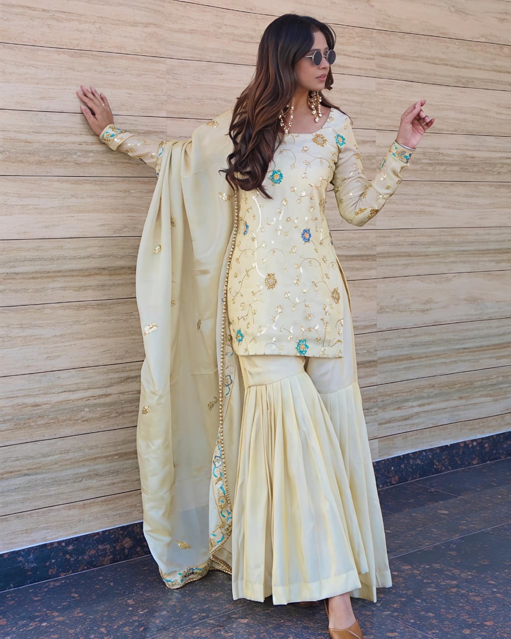 NEW LAUNCHING 3 PIECE SHARARA SET (RRRD33) - SortedMart