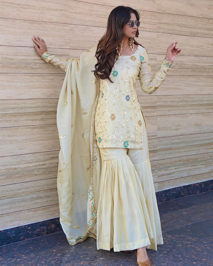 NEW LAUNCHING 3 PIECE SHARARA SET (RRRD33) - SortedMart