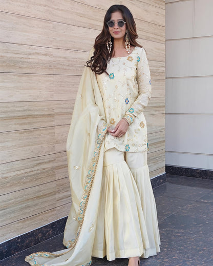 NEW LAUNCHING 3 PIECE SHARARA SET (RRRD33) - SortedMart