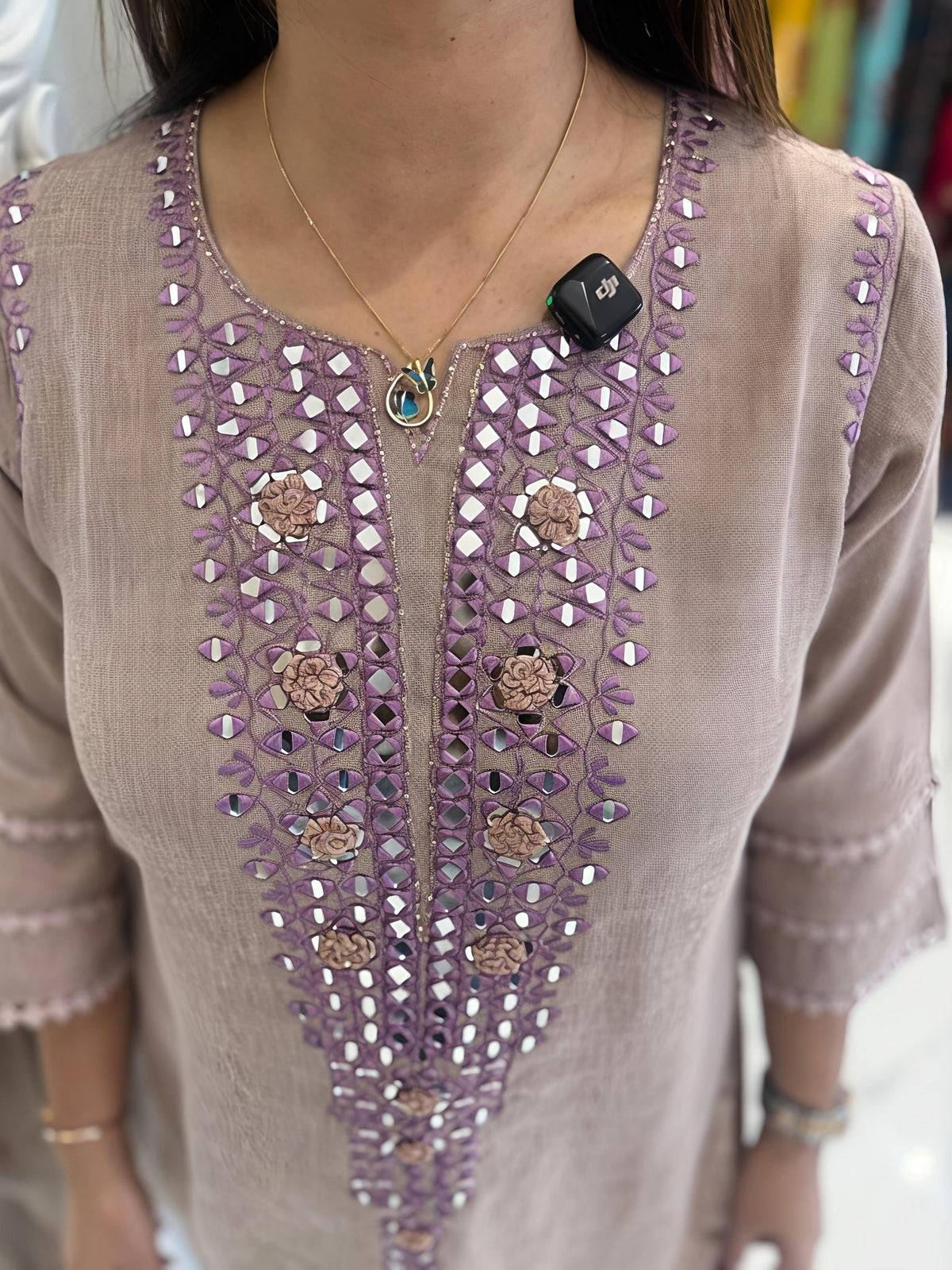 Premium cotton flex top with beautifuly embroidery work (RD028) - SortedMart