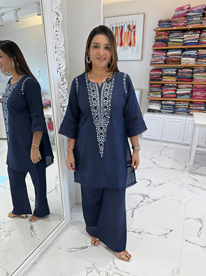 Premium cotton flex top with beautifuly embroidery work (RD028) - SortedMart