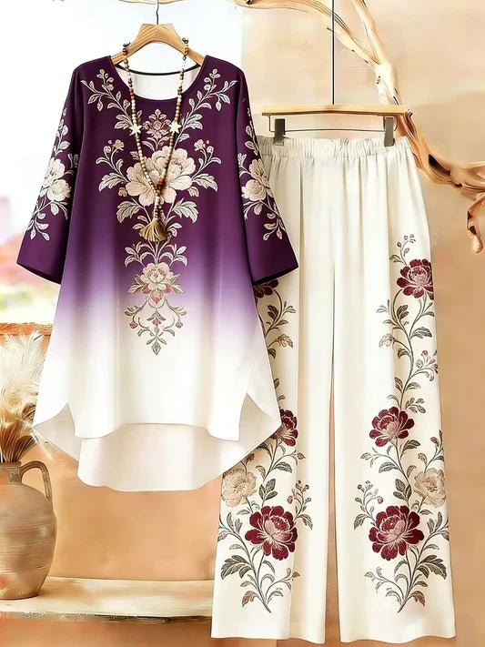 Retro Geometric Plus Size Co-Ord Set - SortedMart