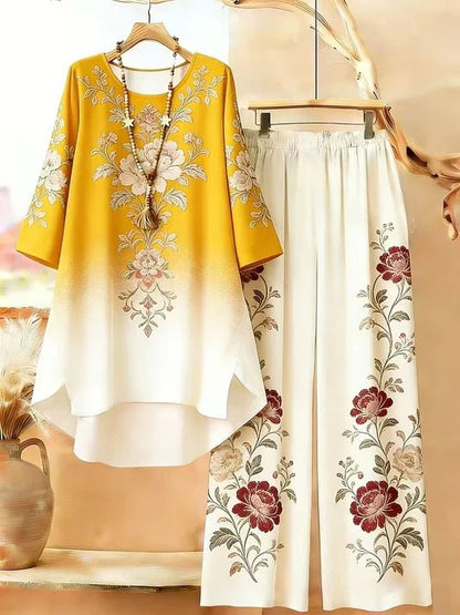 Retro Geometric Plus Size Co-Ord Set - SortedMart