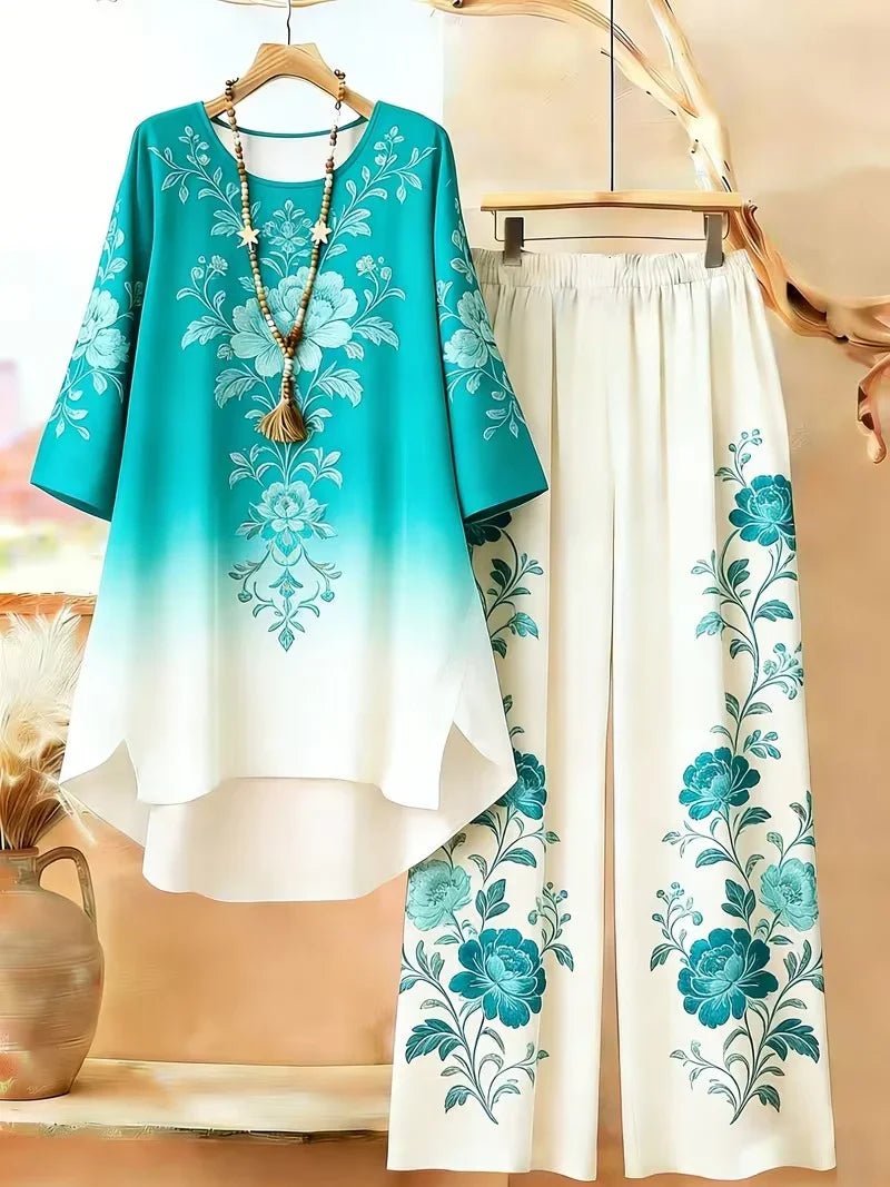 Retro Geometric Plus Size Co-Ord Set - SortedMart