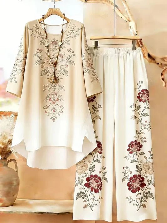 Retro Geometric Plus Size Co-Ord Set - SortedMart