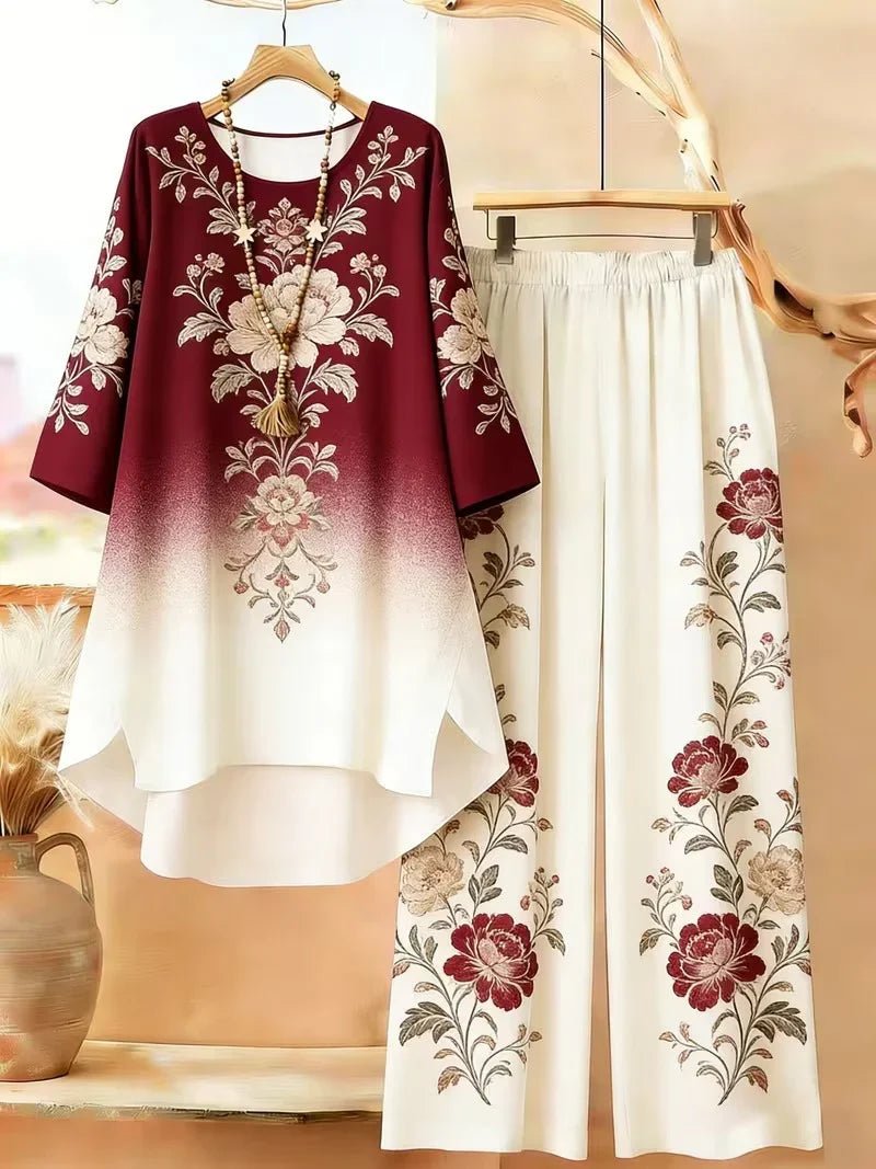 Retro Geometric Plus Size Co-Ord Set - SortedMart