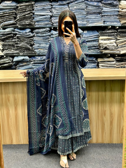 Stylish Printed Kurta Set with Dupatta for Everyday & Festive Wear(SWSK41) - SortedMart