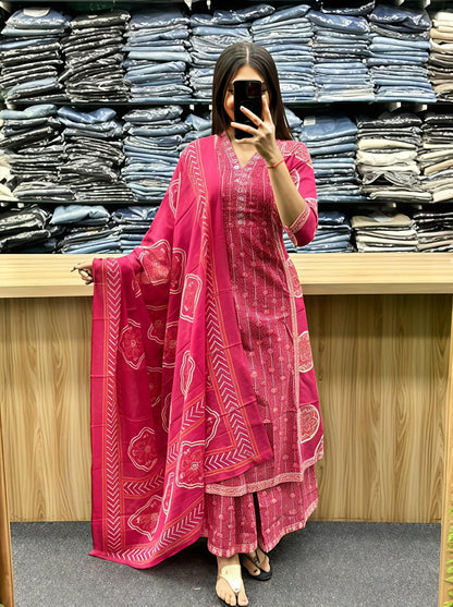 Stylish Printed Kurta Set with Dupatta for Everyday & Festive Wear(SWSK41) - SortedMart