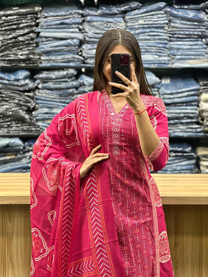 Stylish Printed Kurta Set with Dupatta for Everyday & Festive Wear(SWSK41) - SortedMart