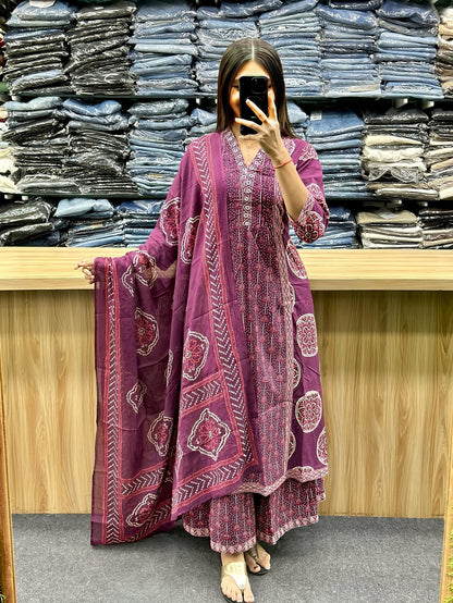Stylish Printed Kurta Set with Dupatta for Everyday & Festive Wear(SWSK41) - SortedMart