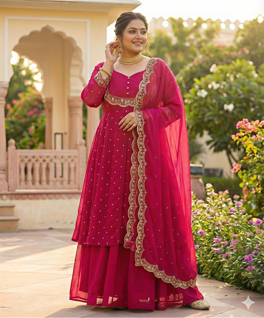 Tradition Meets Modern Grace in This Stunning Ethnic Ensemble (RRRD31) - SortedMart
