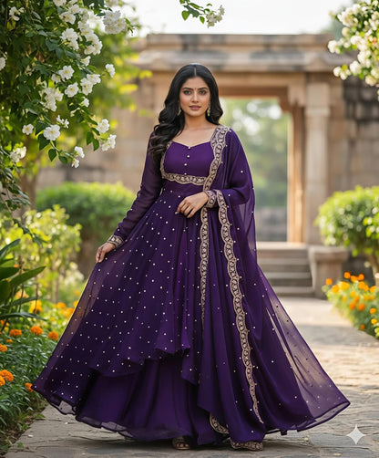 Tradition Meets Modern Grace in This Stunning Ethnic Ensemble (RRRD31) - SortedMart