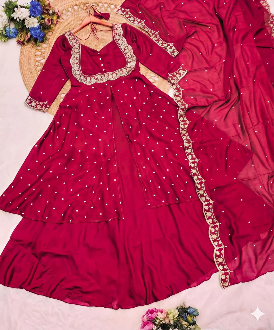 Tradition Meets Modern Grace in This Stunning Ethnic Ensemble (RRRD31) - SortedMart